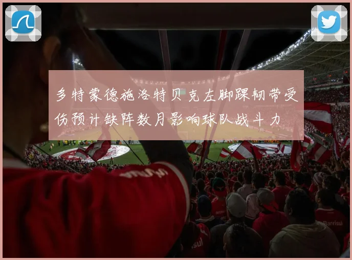 多特蒙德施洛特贝克左脚踝韧带受伤预计缺阵数月影响球队战斗力